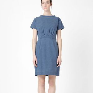 COS Chambray Funnel Neck Dress